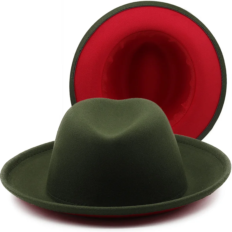 

9 Colors Simple Bicolor Wool Felt Derby Bowler Hat For Men Women Fashion Party Formal Fedora Costume Magician Hat 56-58CM