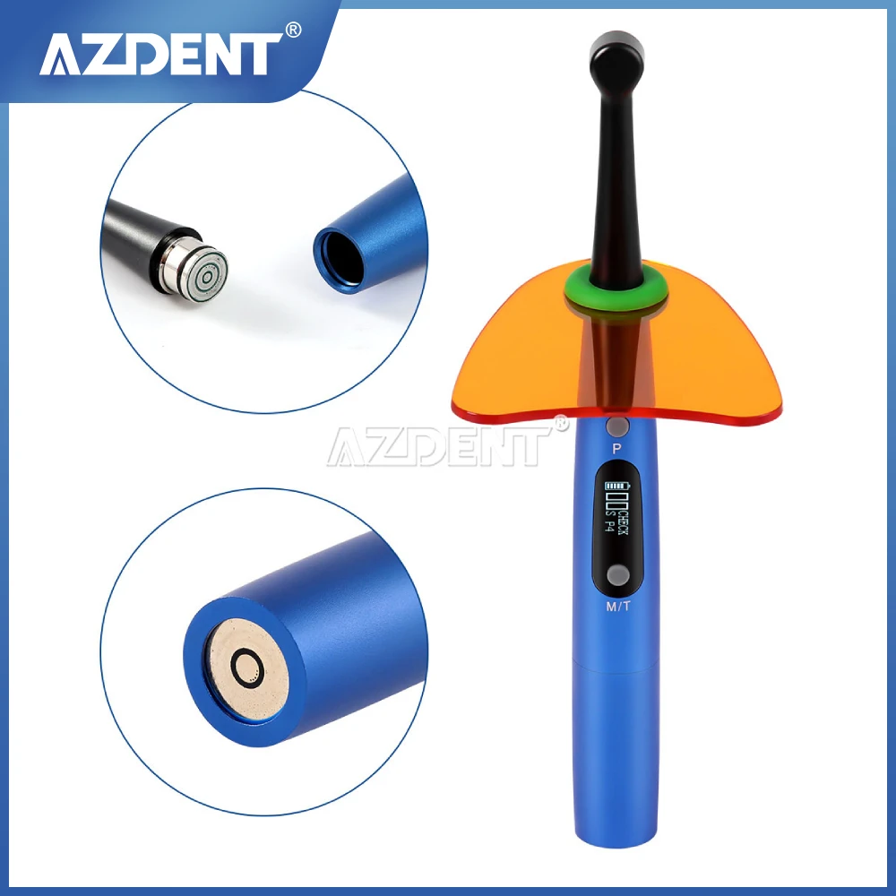 AZDENT Dental Blue LED Curing Light Wide Spectrum 1 Second Metal Body built-in light meter And Meter Max 2600mW/cm²
AZDENT Dental Blue LED Curing Light Wide Spectrum 1 Second Metal Body built-in light meter And Meter Max 2600mW/cm²