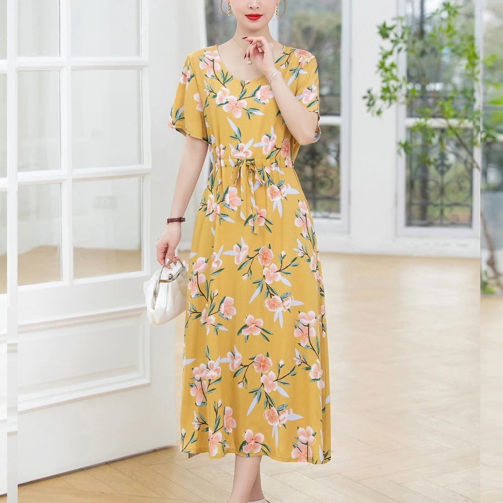 Женское свободное платье с цветочным принтом, повседневное элегантное платье большого размера с винтажным принтом, лето 2023
Женское свободное платье с цветочным принтом, повседневное элегантное платье большого размера с винтажным принтом, лето 2023