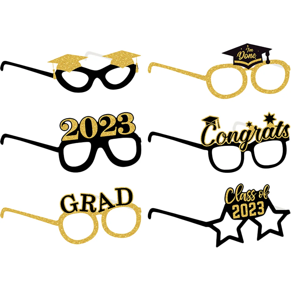 6 Pcs Graduation Supplies Photo Booth Props Paper Party Eyeglasses Funny 2023 Favors Eyewear
6 Pcs Graduation Supplies Photo Booth Props Paper Party Eyeglasses Funny 2023 Favors Eyewear