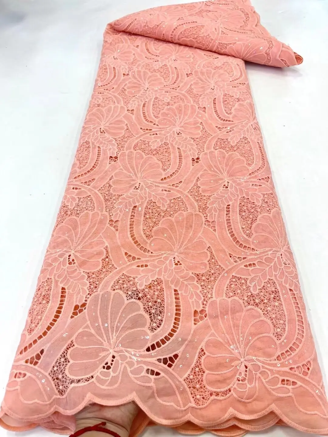 African Lace Fabric 2022 High Quality Embroidery Cotton 5Yards Nigerian Swiss Voile Lace In Switzerland For Dress
African Lace Fabric 2022 High Quality Embroidery Cotton 5Yards Nigerian Swiss Voile Lace In Switzerland For Dress