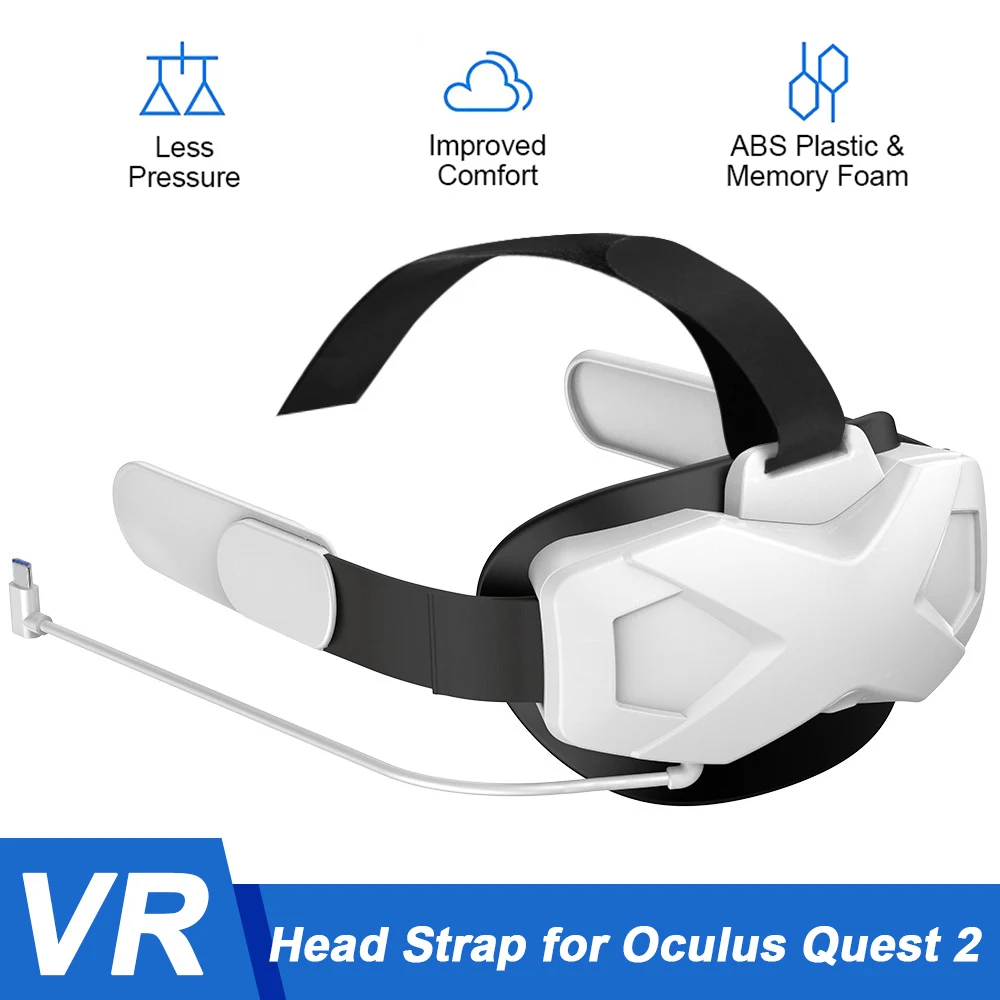 Rechargeable Head Strap for Oculus Quest 2 Headset Glasses Comfortable Adjustable Headband Replacement VR Accessories
Rechargeable Head Strap for Oculus Quest 2 Headset Glasses Comfortable Adjustable Headband Replacement VR Accessories