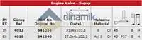 GUNES 4017-4018 VALVE KIT X16XEL Z16XE ASTRA F / G VECTRA B / C CORSA B KAMPANYALI (tk.)
GUNES 4017-4018 VALVE KIT X16XEL Z16XE ASTRA F / G VECTRA B / C CORSA B KAMPANYALI (tk.)