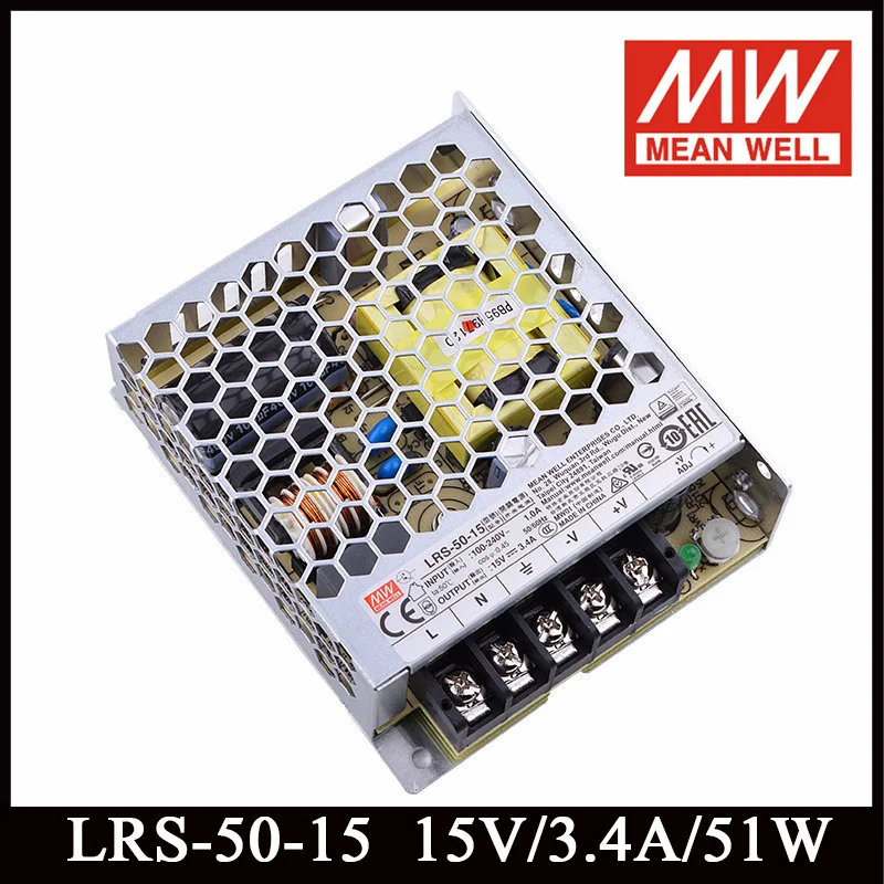 Светодиодная лампа Mean Well LRS-50-15 85-В переменного тока в постоянный ток 15 в 3,4 а 51 Вт с одним выходным переключением источника питания Meanwell
Светодиодная лампа Mean Well LRS-50-15 85-В переменного тока в постоянный ток 15 в 3,4 а 51 Вт с одним выходным переключением источника питания Meanwell