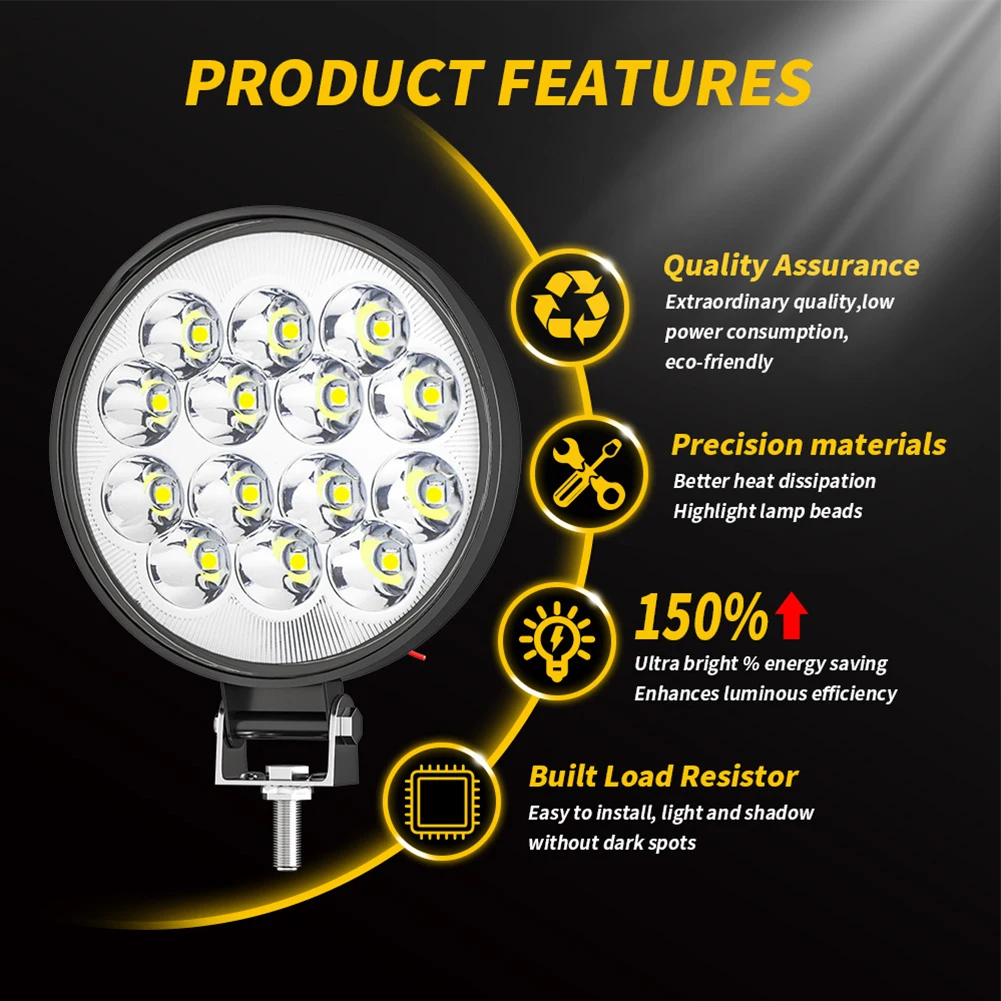 Car Accessories Spotlight Motorcycle Light Reflector Type Round LED Light Super Bright 1400LM 42W Car Work Light
Car Accessories Spotlight Motorcycle Light Reflector Type Round LED Light Super Bright 1400LM 42W Car Work Light