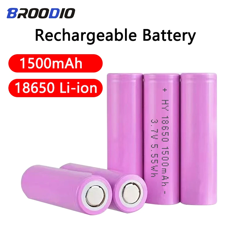 1500mAh 3.7V 18650 Li-ion Rechargeable Battery 2pcs 4pcs 6pcs 10pcs 18650 Lithium Rechargeable Batteries For Power Bank Case Fan
1500mAh 3.7V 18650 Li-ion Rechargeable Battery 2pcs 4pcs 6pcs 10pcs 18650 Lithium Rechargeable Batteries For Power Bank Case Fan
