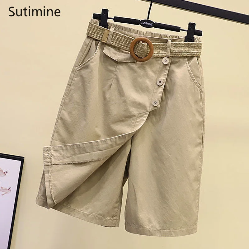 Shorts Skirts 2023 Summer Elastic Waist Wide-leg Pants Skirt Korean Fashion Casual Straight Five-point Pants Shorts with Belt
Shorts Skirts 2023 Summer Elastic Waist Wide-leg Pants Skirt Korean Fashion Casual Straight Five-point Pants Shorts with Belt