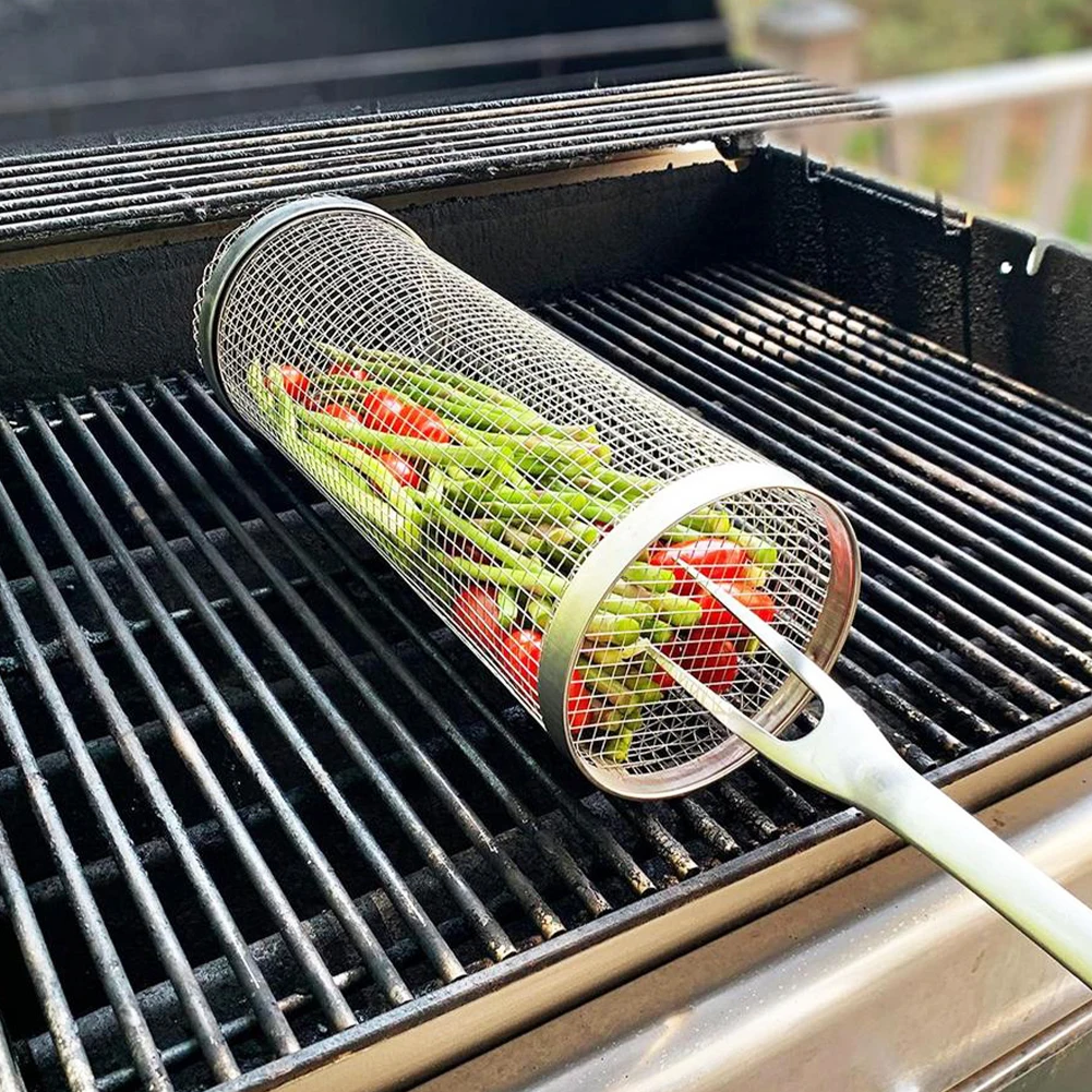 Outdoor BBQ Grill Basket Stainless Steel Round Barbecue Rolling Grilling Leakproof Mesh Picnic Camping Simple BBQ Grill
Outdoor BBQ Grill Basket Stainless Steel Round Barbecue Rolling Grilling Leakproof Mesh Picnic Camping Simple BBQ Grill