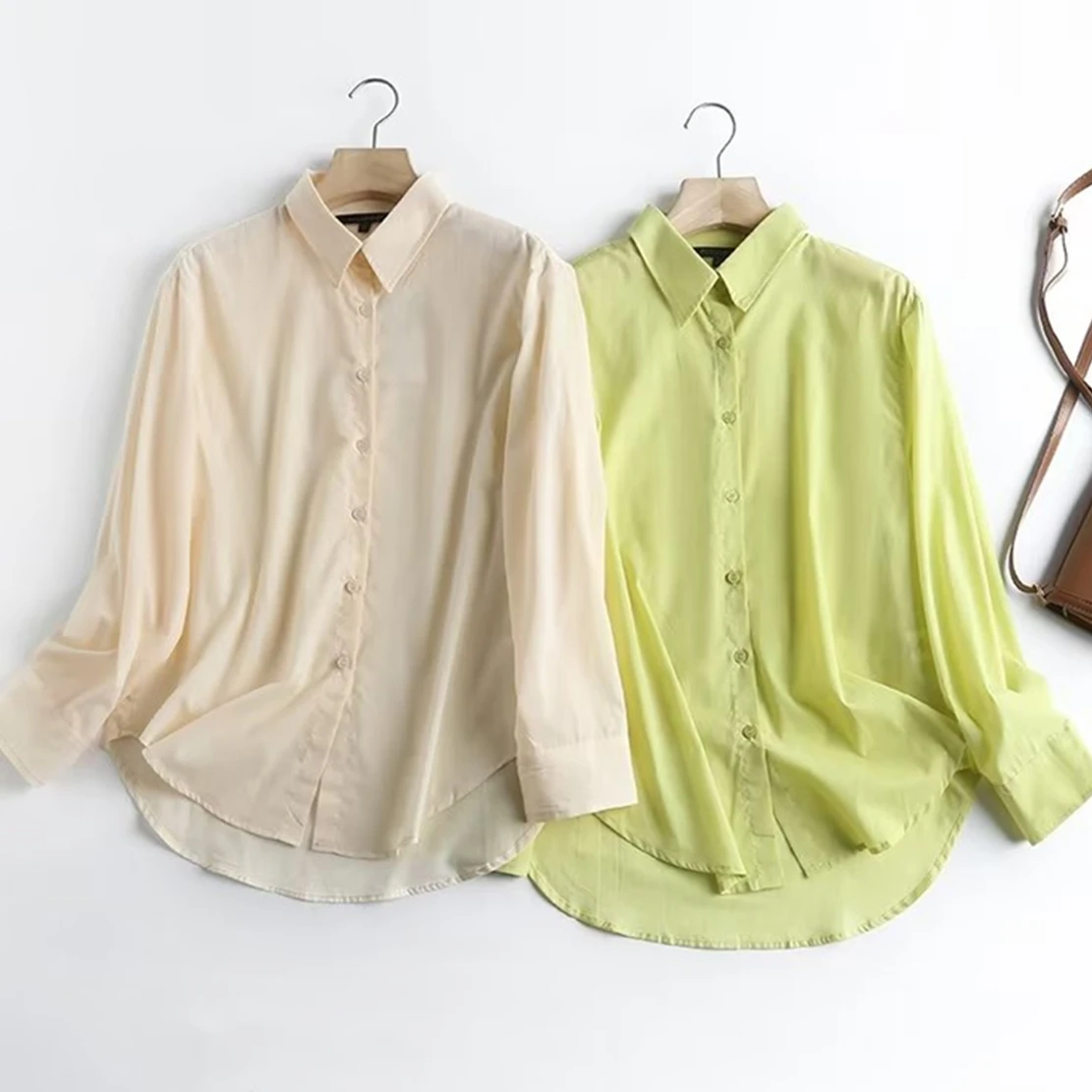 Dave&Di Fashion Casual Washed Blouse Women Cotton Long Sleeve Shirt Ladys Solid Simple Tops 2023 Spring
Dave&Di Fashion Casual Washed Blouse Women Cotton Long Sleeve Shirt Ladys Solid Simple Tops 2023 Spring