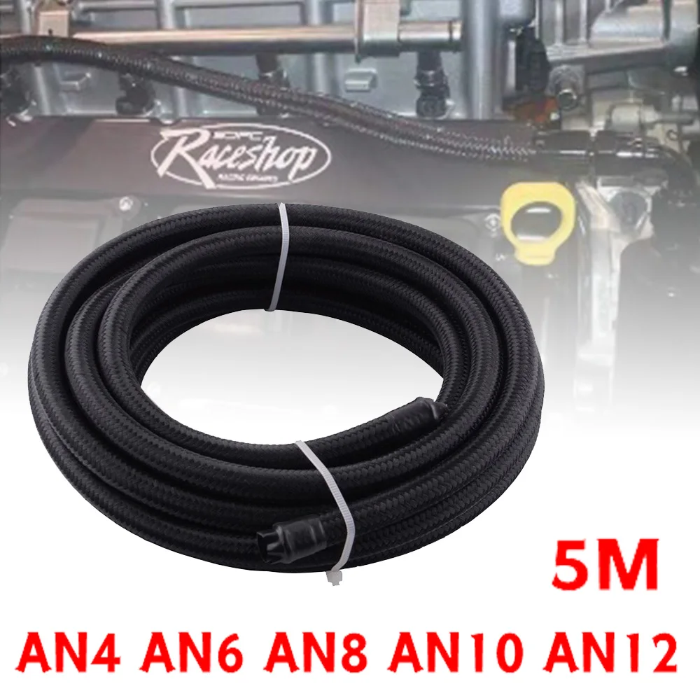 5M AN4 AN6 AN8 AN10 AN12 Universal Racing Hose Pipe Universal Nylon-Stainless Steel Fuel Line Black Oil Cooler Hose Tubing
5M AN4 AN6 AN8 AN10 AN12 Universal Racing Hose Pipe Universal Nylon-Stainless Steel Fuel Line Black Oil Cooler Hose Tubing