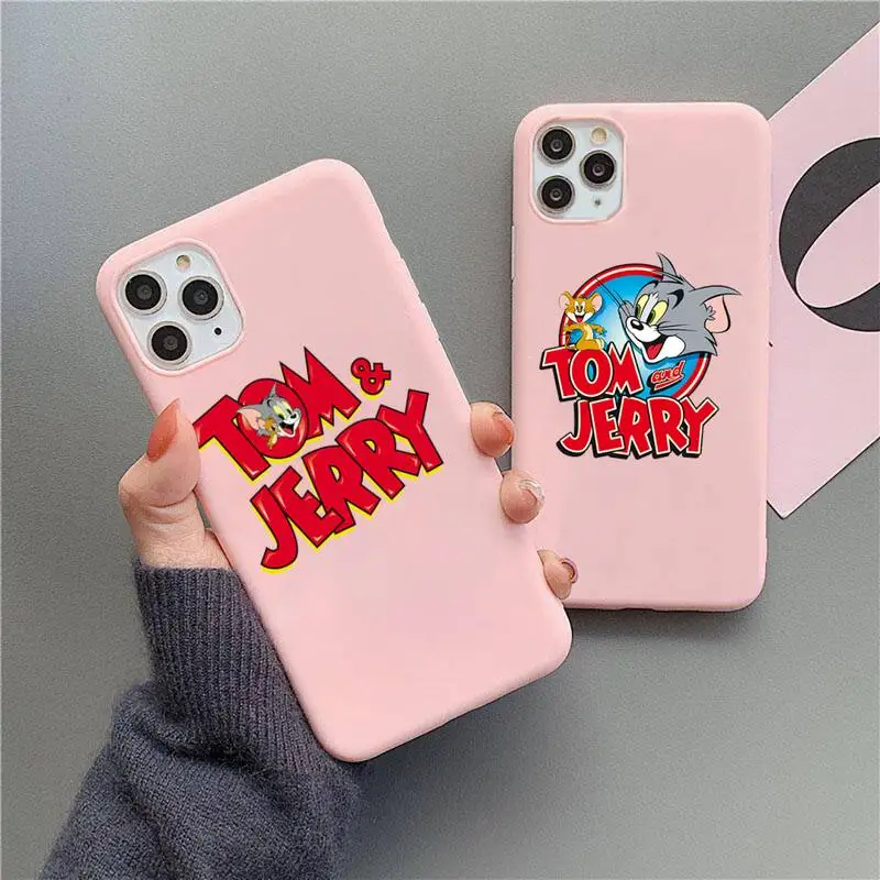 Cartoon Tom and Jerry Phone Case For iphone 13 12 11 Pro Max Mini XS 8 7 6 6S Plus X SE 2020 XR Matte Candy Pink Silicone cover
Cartoon Tom and Jerry Phone Case For iphone 13 12 11 Pro Max Mini XS 8 7 6 6S Plus X SE 2020 XR Matte Candy Pink Silicone cover