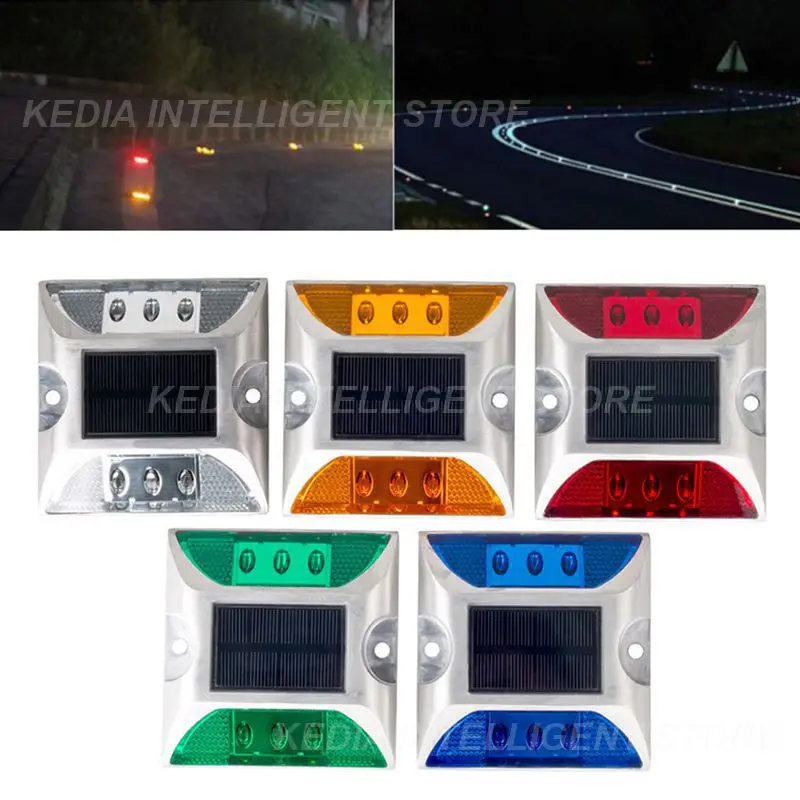 Aluminum Solar Powered Sunlight Flashing Spike Anchor Stud Led Parking Light Solar Lamp Led Solar Warning Lights Two-sided
Aluminum Solar Powered Sunlight Flashing Spike Anchor Stud Led Parking Light Solar Lamp Led Solar Warning Lights Two-sided