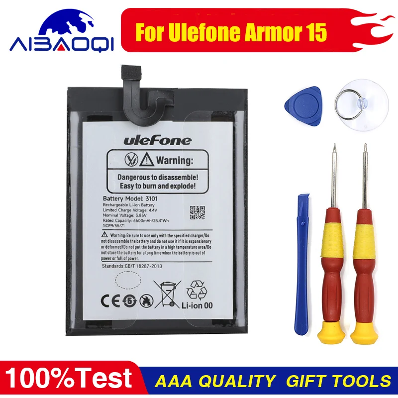 Абсолютно новый оригинальный для Ulefone Armor 15 мобильный телефон аккумулятор большой емкости 6600 мАч запасные батареи
Абсолютно новый оригинальный для Ulefone Armor 15 мобильный телефон аккумулятор большой емкости 6600 мАч запасные батареи