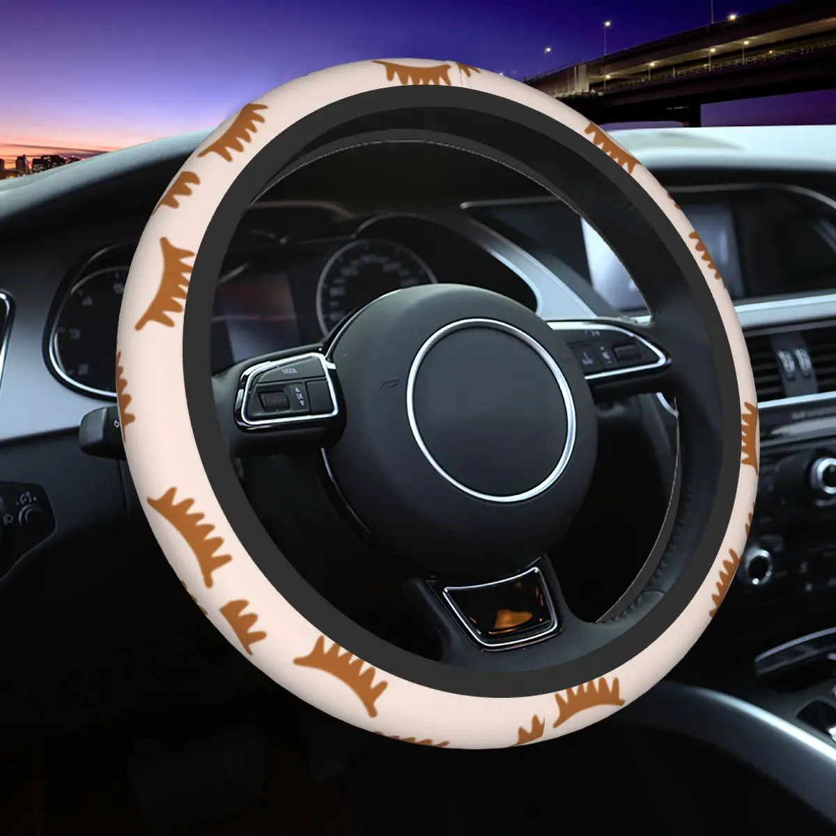 Eyelash Lashes Car Steering Wheel Cover 37-38 Universal Beautiful Eyes Auto Steering Wheel Protector Interior Accessories
Eyelash Lashes Car Steering Wheel Cover 37-38 Universal Beautiful Eyes Auto Steering Wheel Protector Interior Accessories