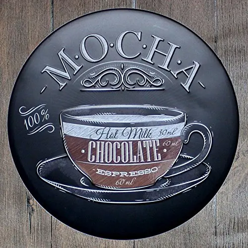 how to make mocha coffee metal tin sign suitable for home and kitchen Bar Cafe Garage Wall Decor Retro vintage diameter 12 inch
how to make mocha coffee metal tin sign suitable for home and kitchen Bar Cafe Garage Wall Decor Retro vintage diameter 12 inch