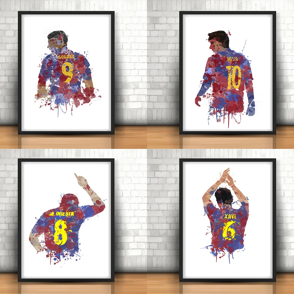 Акварельный плакат с изображением игрока в футбол, канавас, Барселона, звезда, постер с изображением манперии, современный подарок для маль...
Акварельный плакат с изображением игрока в футбол, канавас, Барселона, звезда, постер с изображением манперии, современный подарок для маль...