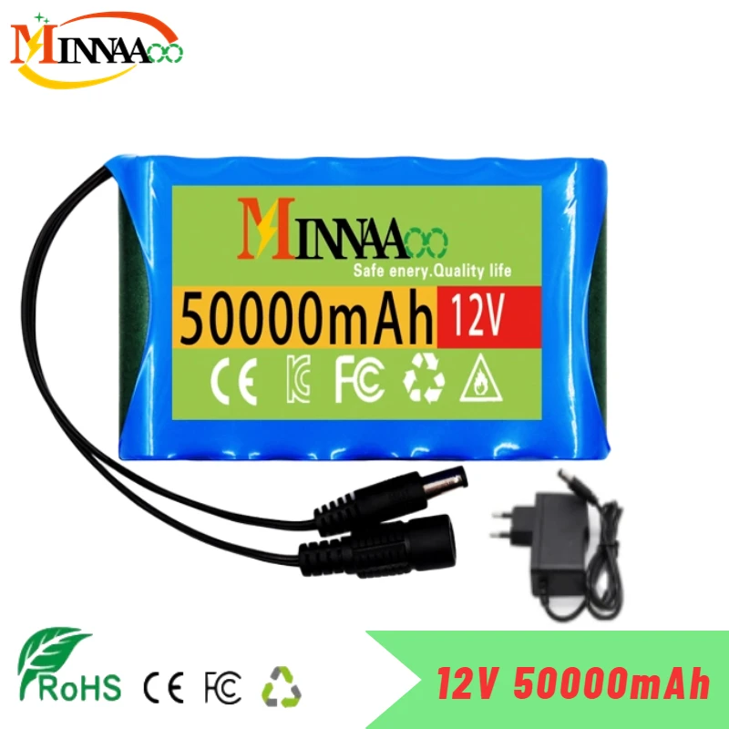 18650 3S2P 12V 50000mah Original Lithium Ion Battery DC 12.6V 50Ah Rechargeable CCTV, Camera Monitor Replacement Battery+Charger
18650 3S2P 12V 50000mah Original Lithium Ion Battery DC 12.6V 50Ah Rechargeable CCTV, Camera Monitor Replacement Battery+Charger