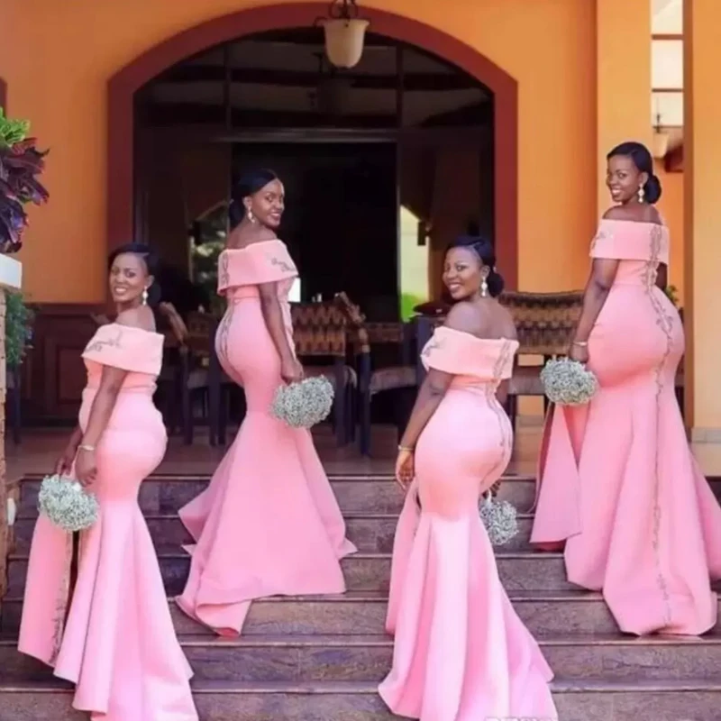Blue Sexy Girily Pink Nigerian African Arabic Mermaid Bridesmaid Dresses Off Shoulder Maid of Honor Gowns Split Evening Dress
Blue Sexy Girily Pink Nigerian African Arabic Mermaid Bridesmaid Dresses Off Shoulder Maid of Honor Gowns Split Evening Dress
