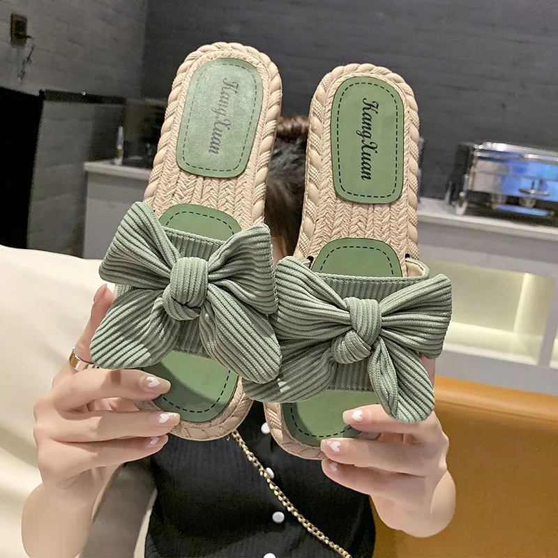 Flat Shoes Female Slippers Soft Butterfly-Knot Luxury Slides Comfort Designer Rubber Casual Basic Butterfly-knot Rome Fabric PU 
Flat Shoes Female Slippers Soft Butterfly-Knot Luxury Slides Comfort Designer Rubber Casual Basic Butterfly-knot Rome Fabric PU
