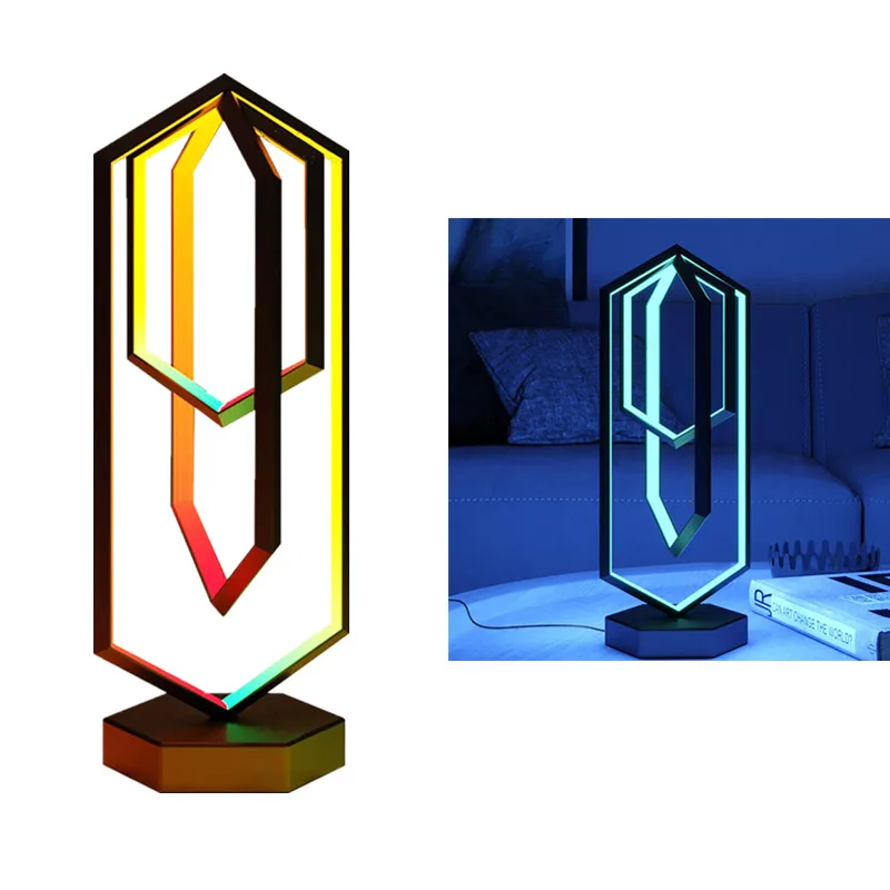 Многоугольный ночник с RGB-подсветильник кой, настольный светодиодный светильник с дистанционным управлением через приложение, для дома, го...
Многоугольный ночник с RGB-подсветильник кой, настольный светодиодный светильник с дистанционным управлением через приложение, для дома, го...
