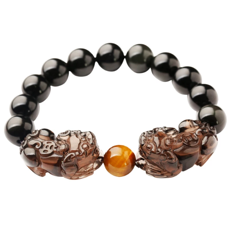 Fortune Pi Xiu Bracelet Natural Icy Species Jadeite Rainbow Eyes Obsidian Gold Obsidian Jewelry Bracelet Female Male
Fortune Pi Xiu Bracelet Natural Icy Species Jadeite Rainbow Eyes Obsidian Gold Obsidian Jewelry Bracelet Female Male