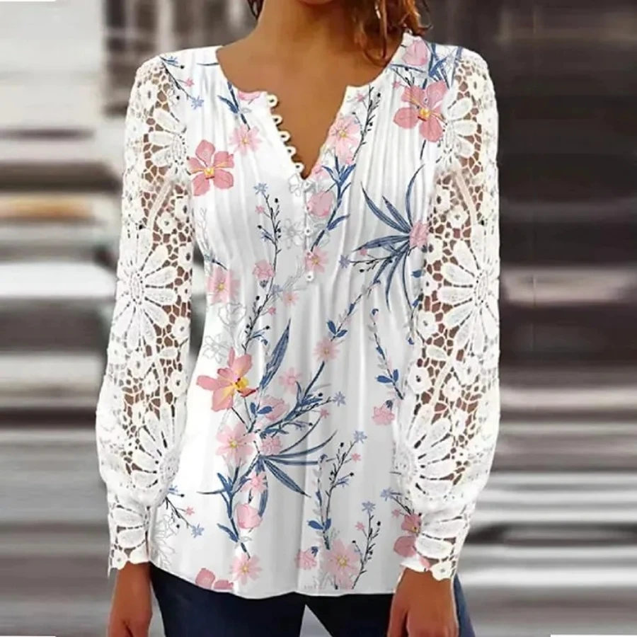Womens Loose Fitting Long Sleeved Shirt Weekend Casual Printed Shirt, Temperament Blusas De Mujer Top For Women Camisas Y Blusas
Womens Loose Fitting Long Sleeved Shirt Weekend Casual Printed Shirt, Temperament Blusas De Mujer Top For Women Camisas Y Blusas