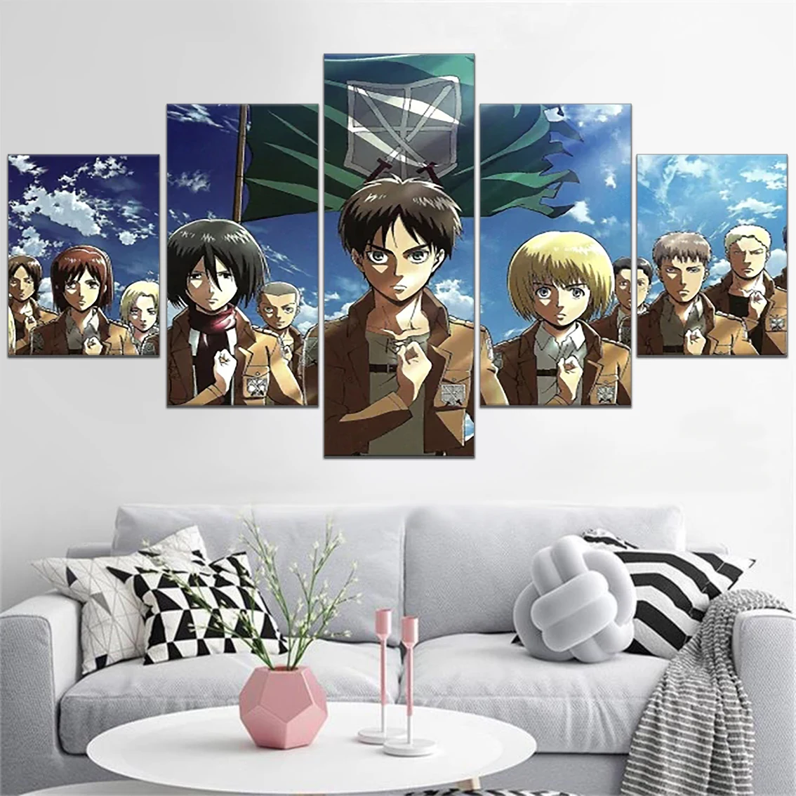 HD Print Canvas Poster Attack On Titan Wall Art 5 Panel Modern Anime Painting Pictures Modular For Home Decoration Living Room
HD Print Canvas Poster Attack On Titan Wall Art 5 Panel Modern Anime Painting Pictures Modular For Home Decoration Living Room