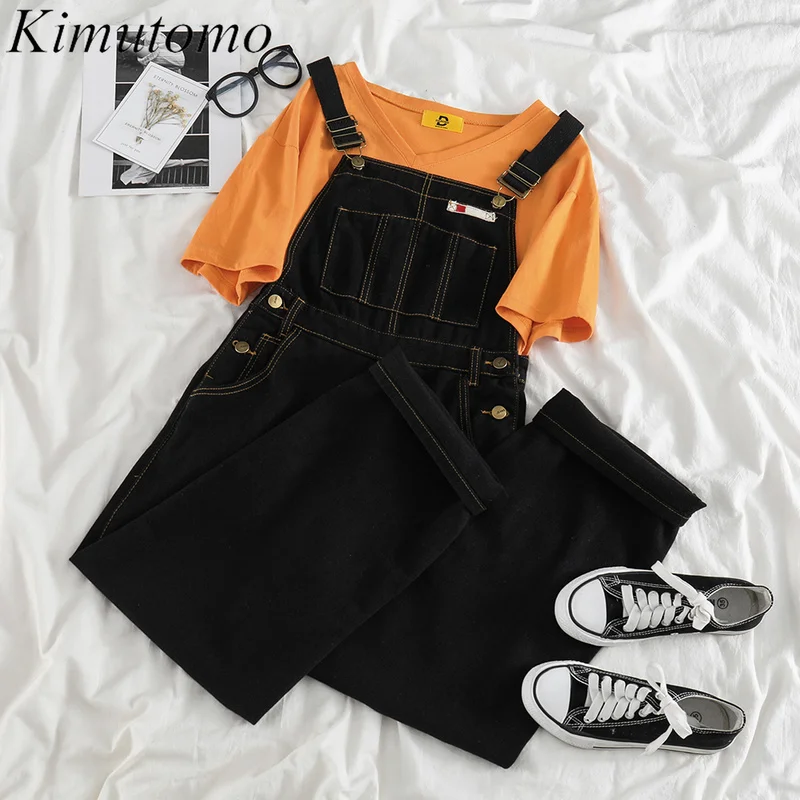 Kimutomo Vintage Fashion Women's Loose Denim Pants Overalls Ladies Bright Line Jeans Trousers Jumpsuit Black Drop Shipping
Kimutomo Vintage Fashion Women's Loose Denim Pants Overalls Ladies Bright Line Jeans Trousers Jumpsuit Black Drop Shipping