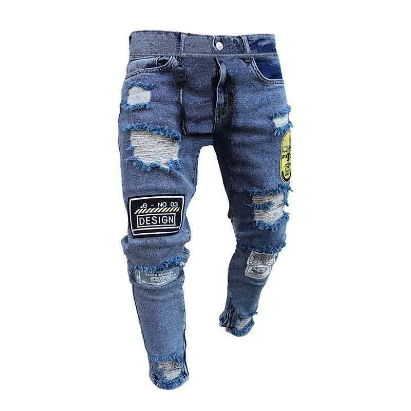 Korean Style Men Jeans Badge Slim Dzinsy Meskie Z Dziurami Printing Feet Stretch Jeans Men Fashion
Korean Style Men Jeans Badge Slim Dzinsy Meskie Z Dziurami Printing Feet Stretch Jeans Men Fashion