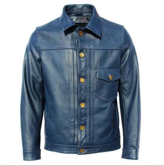 Fashion 506 Thick Natural Cowhide Genuine Leather Jacket Men Washed Vintage Cow Leather Coat Slim Fit Men's Jackets Autumn
Fashion 506 Thick Natural Cowhide Genuine Leather Jacket Men Washed Vintage Cow Leather Coat Slim Fit Men's Jackets Autumn