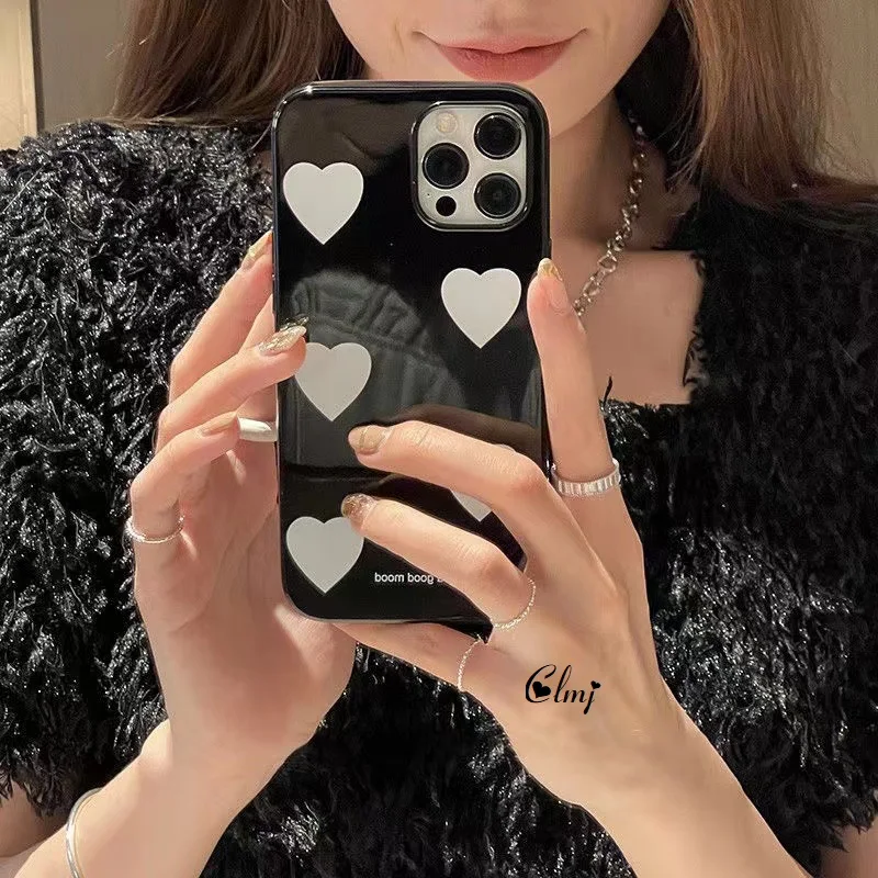 Clmj Heart Phone Case For iphone 11 13 12 Pro XS Max XR SE 7 8 Plus Black Silicone Soft Cover Korean Style INS Protective Case
Clmj Heart Phone Case For iphone 11 13 12 Pro XS Max XR SE 7 8 Plus Black Silicone Soft Cover Korean Style INS Protective Case