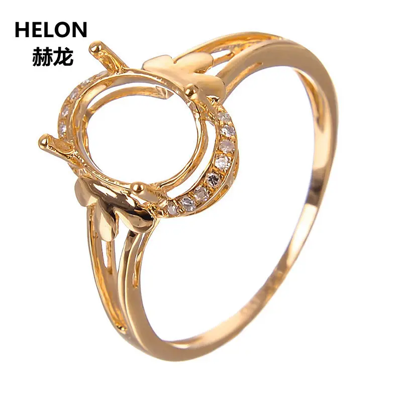 Женское кольцо из желтого золота с натуральными бриллиантами, 7 Х9 мм 
Женское кольцо из желтого золота с натуральными бриллиантами, 7 Х9 мм