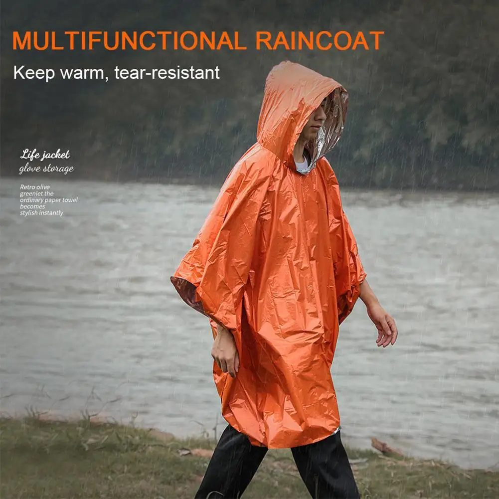 Outdoor Portable Rain Coat Multifunctional Thickened Reflective Raincoat Hooded Emergency Rain Poncho for Man Woman
Outdoor Portable Rain Coat Multifunctional Thickened Reflective Raincoat Hooded Emergency Rain Poncho for Man Woman