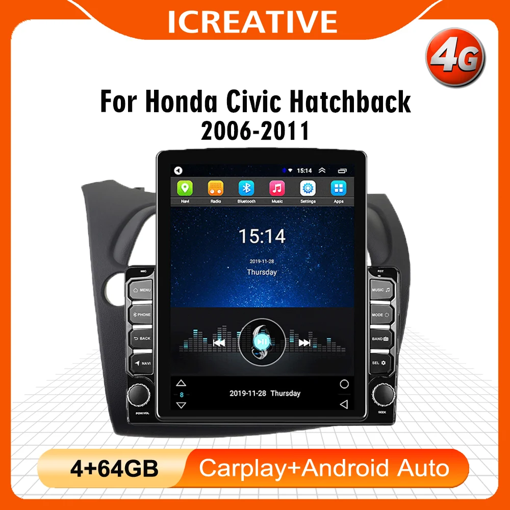 Для Honda Civic Hatchback 2006-2011 4G Carplay Автомобильный мультимедийный плеер авторадио 2 Din 9,7 "Tesla экран GPS навигатор Android
Для Honda Civic Hatchback 2006-2011 4G Carplay Автомобильный мультимедийный плеер авторадио 2 Din 9,7 "Tesla экран GPS навигатор Android