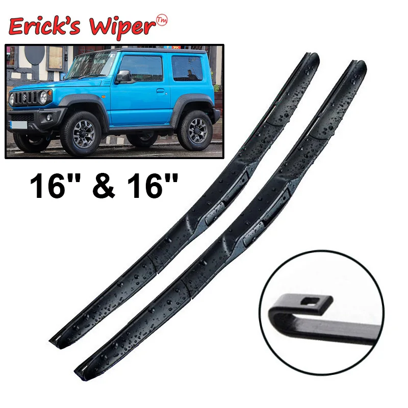 Щетки стеклоочистителя Erick's LHD для Suzuki Jimny MK4 2018-2023, стеклоочиститель для лобового стекла 16 + 16 дюймов 
Щетки стеклоочистителя Erick's LHD для Suzuki Jimny MK4 2018-2023, стеклоочиститель для лобового стекла 16 + 16 дюймов