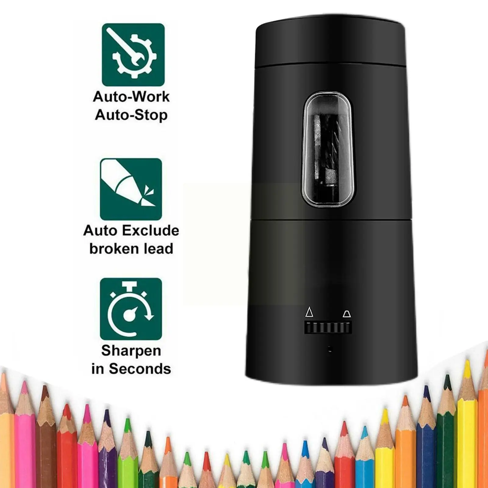 Automatic Electric Pencil Sharpener Type-c Usb Charging Fast Sharpen For Colored Sketch Pencils School Stationery Supplies Q7l4
Automatic Electric Pencil Sharpener Type-c Usb Charging Fast Sharpen For Colored Sketch Pencils School Stationery Supplies Q7l4