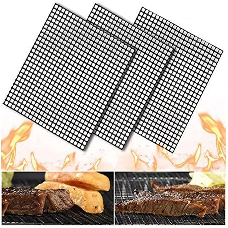 Non-Stick Bbq Grill Mat 40*33cm Reusable Heat Resistant Barbecue Mesh Mat Easy To Clean Outdoor Baking Kitchen Accessories Tools
Non-Stick Bbq Grill Mat 40*33cm Reusable Heat Resistant Barbecue Mesh Mat Easy To Clean Outdoor Baking Kitchen Accessories Tools