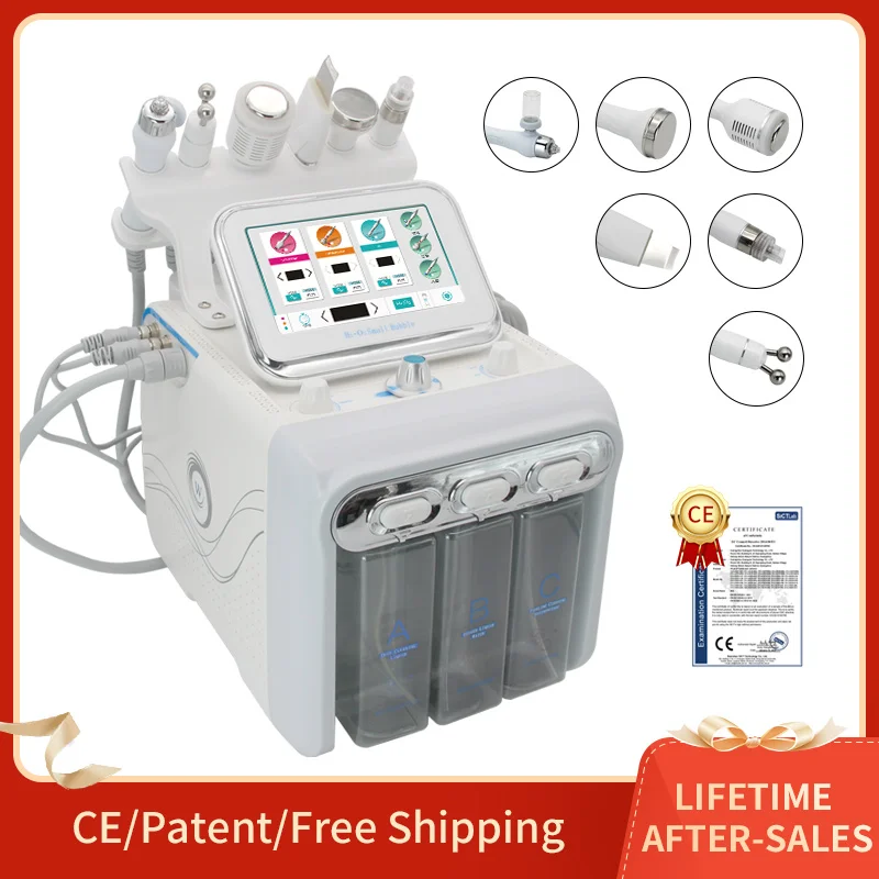 6 IN 1 H2-O2 Water Hydra Bubble Masonry Peeling Machine RF Massage Moisturizing And Hydrating Bioelectricity Facial SPA
6 IN 1 H2-O2 Water Hydra Bubble Masonry Peeling Machine RF Massage Moisturizing And Hydrating Bioelectricity Facial SPA
