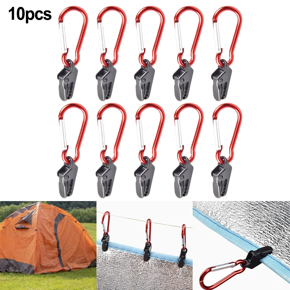 10pcs Tent Clamp With Carabiner Hook Trap Sliding Lock Clip Camping Tent Clip Prevent Gale Camping Accessories
10pcs Tent Clamp With Carabiner Hook Trap Sliding Lock Clip Camping Tent Clip Prevent Gale Camping Accessories