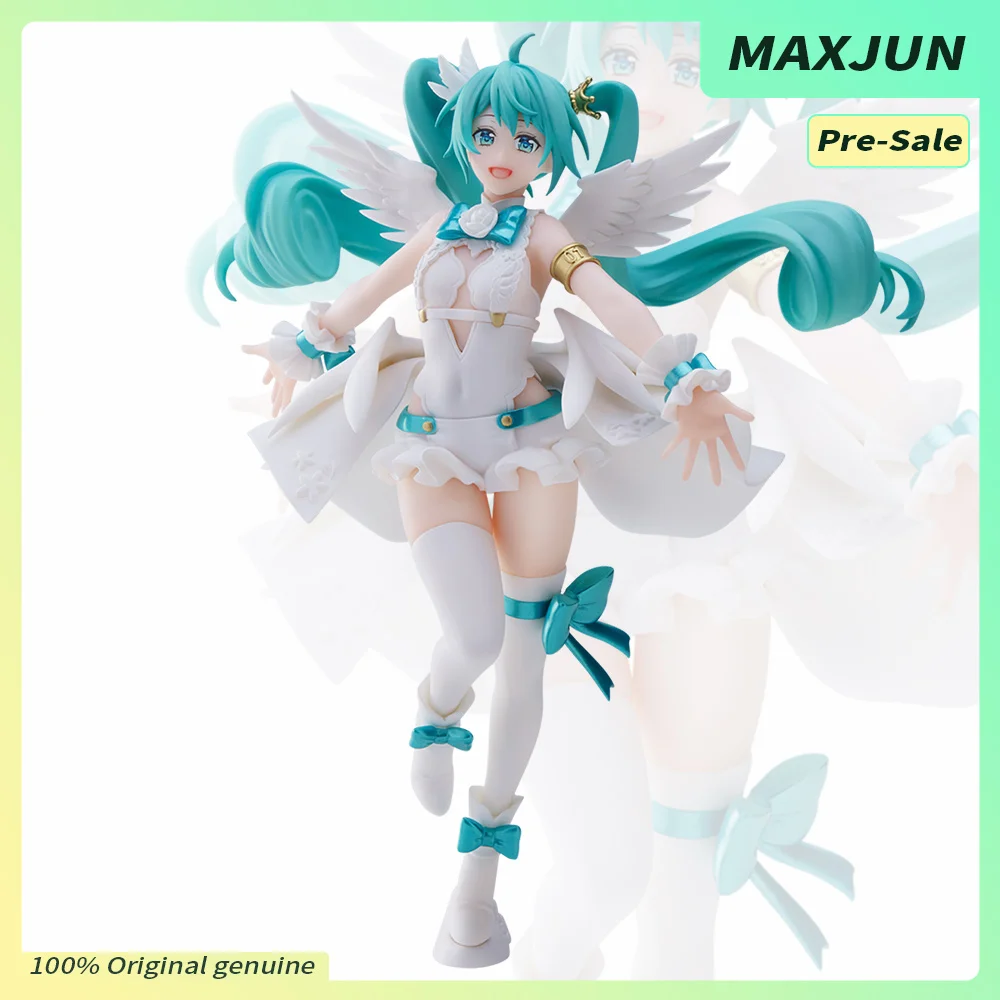 

MAXJUN Pre-Sale Original VOCALOID Anime Miku Figure Angel dress up 21cm PVC Model Toys SEGA 15th anniversary miku sexy figure