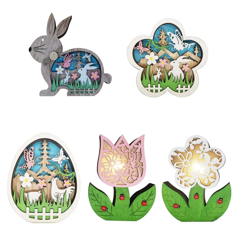 New Easter Decoration for Home Wooden Easter Bunny LED Light Easter Craft Easter Bunny Ornament Decor Easter Egg Decor Lamp
New Easter Decoration for Home Wooden Easter Bunny LED Light Easter Craft Easter Bunny Ornament Decor Easter Egg Decor Lamp