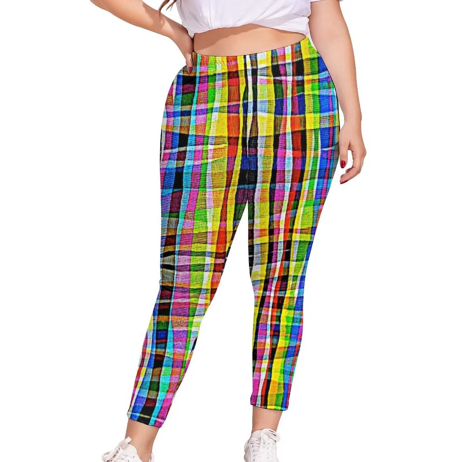 Abstract Geometric Leggings Colorful Madras Print Workout Graphic Leggins Ladies High Wasted Vintage Pants Gift
Abstract Geometric Leggings Colorful Madras Print Workout Graphic Leggins Ladies High Wasted Vintage Pants Gift