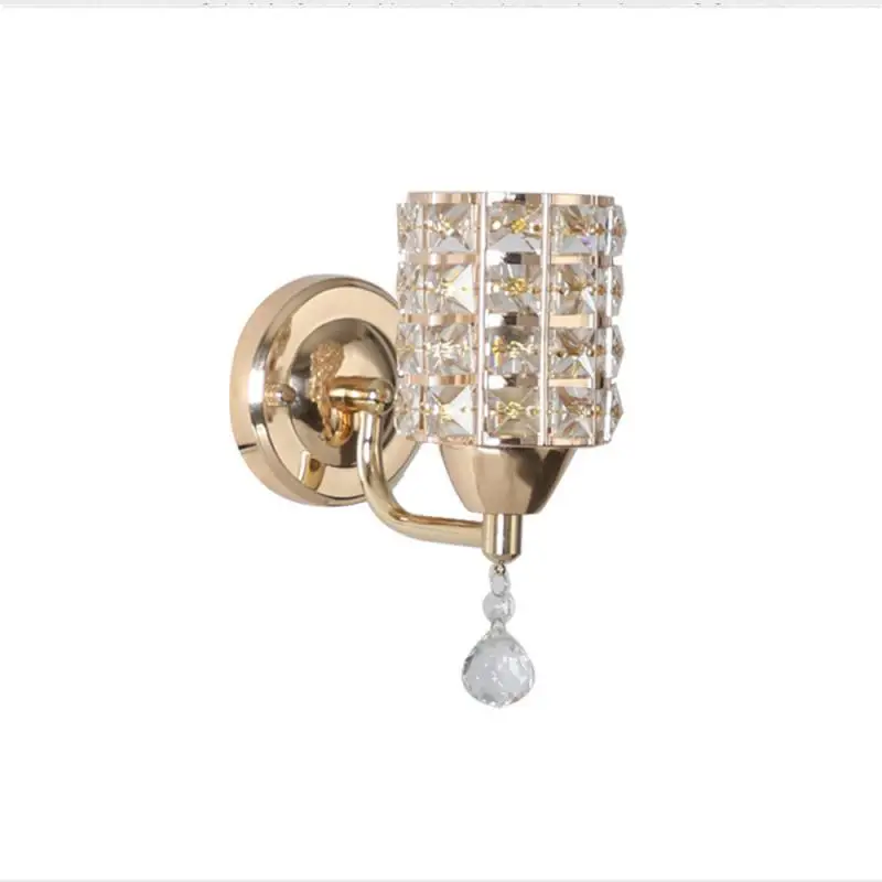 

Современный минималистичный хрустальный абажур, настенный светильник, европейская настенная лампа с одной головкой, искусство E27, настенное бра для прикроватного коридора, домашний декор