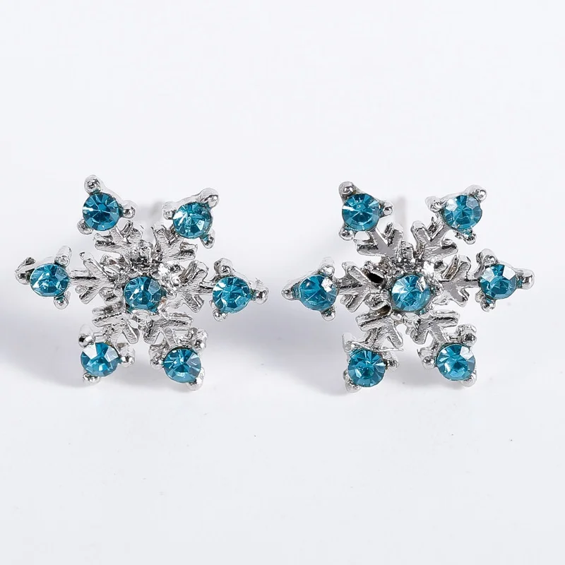 Snowflake Earrings Aquamarine Silver Color Stud Earrings Womens Fashion Engagement Wedding Anniversary Gift Party Jewelry
Snowflake Earrings Aquamarine Silver Color Stud Earrings Womens Fashion Engagement Wedding Anniversary Gift Party Jewelry