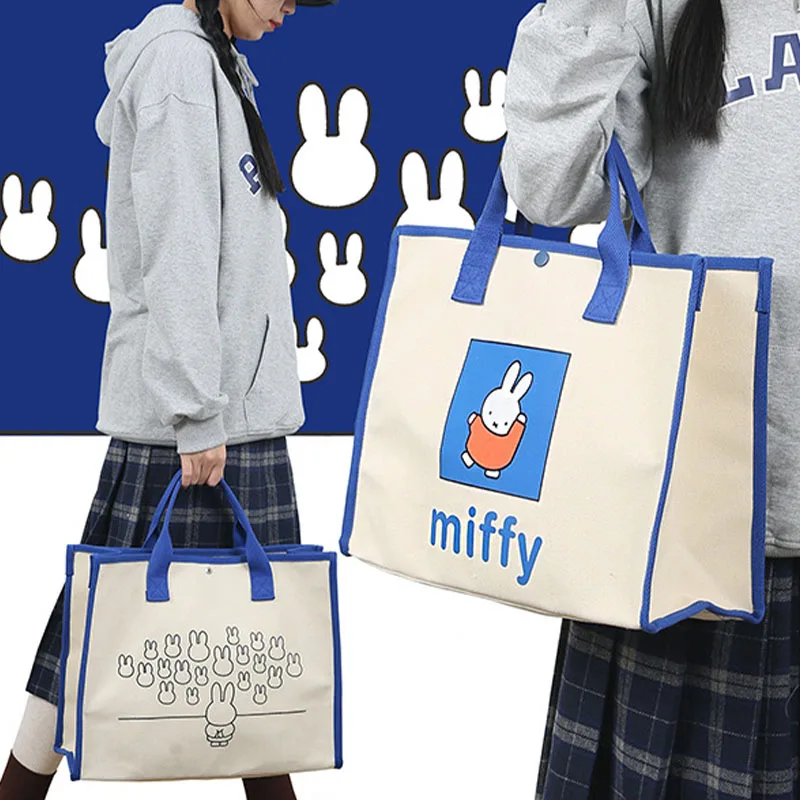 Kawaii Miffys Rabbit Large Capacity Canvas Handbag Cartoon Japanese Fashion Student Handbag Zipper Lunch Bag Mommy Bag
Kawaii Miffys Rabbit Large Capacity Canvas Handbag Cartoon Japanese Fashion Student Handbag Zipper Lunch Bag Mommy Bag