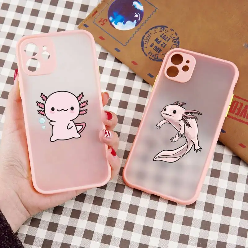 Cute pink cartoon animal Axolotl Phone Case matte transparent For iphone 7 8 11 12 13 plus mini x xs xr pro max cover
Cute pink cartoon animal Axolotl Phone Case matte transparent For iphone 7 8 11 12 13 plus mini x xs xr pro max cover