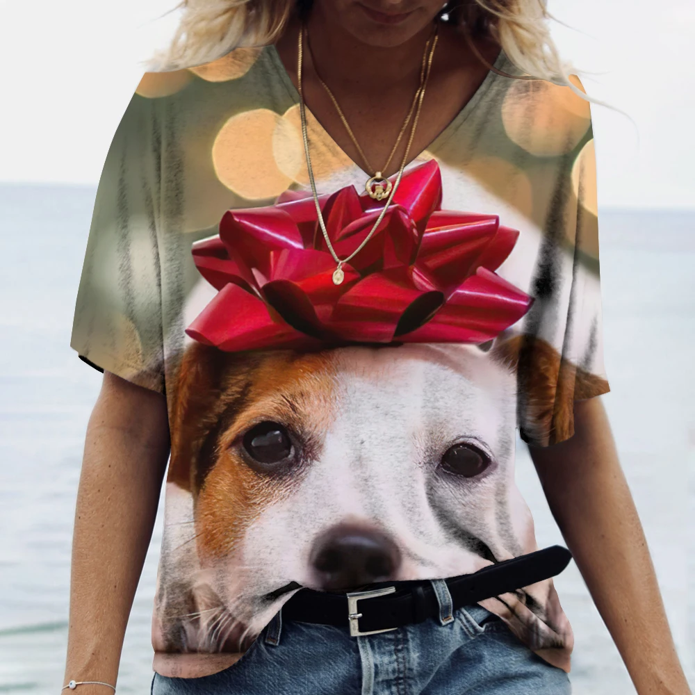 Футболка женская с V-образным вырезом и коротким рукавом, милая Повседневная рубашка с 3D принтом животных, одежда для девушек, модный топ на ...
Футболка женская с V-образным вырезом и коротким рукавом, милая Повседневная рубашка с 3D принтом животных, одежда для девушек, модный топ на ...