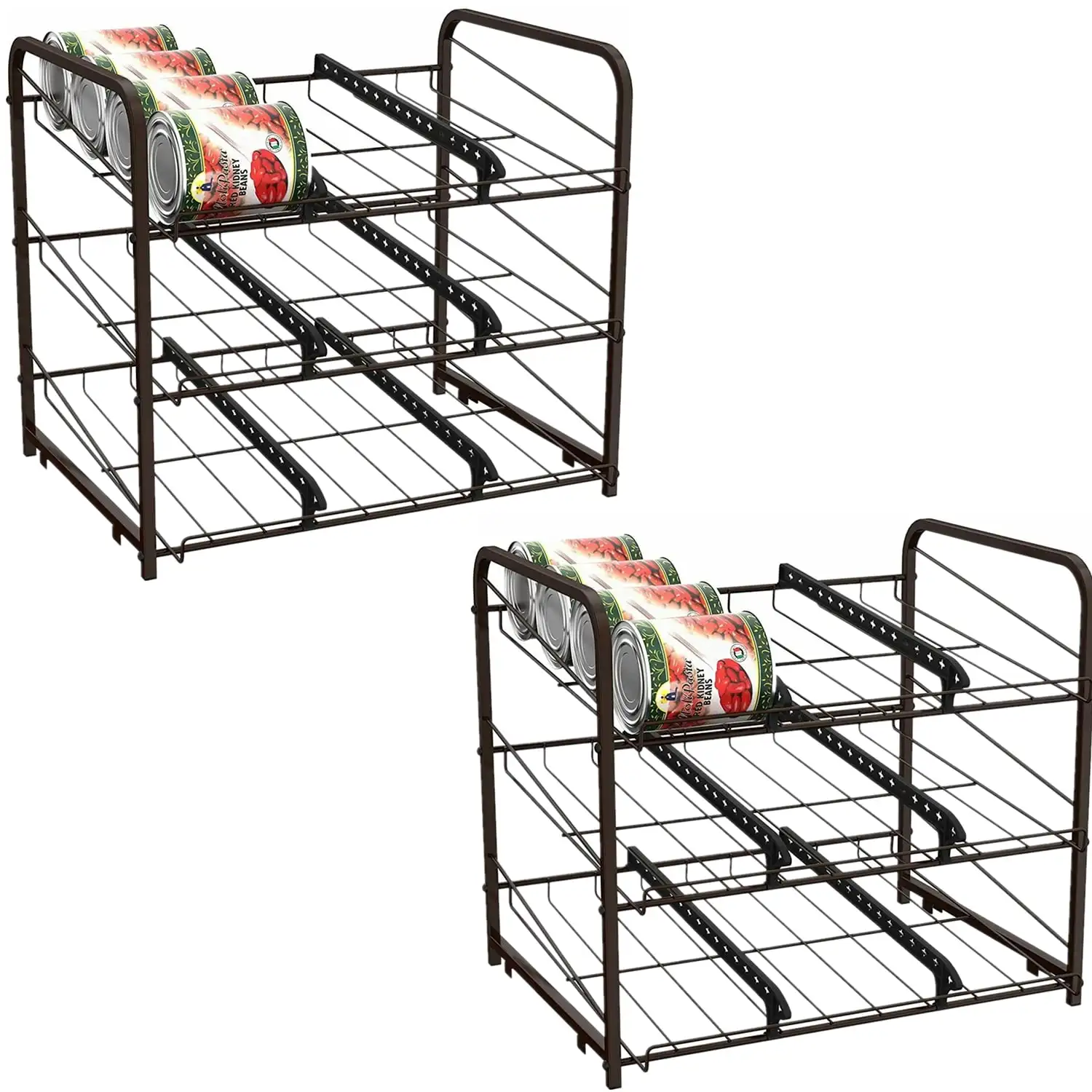 Oumilen 2 Pack 3-Tier Stackable Can Rack Organizer Storage Soda Cola Holder, Brown
Oumilen 2 Pack 3-Tier Stackable Can Rack Organizer Storage Soda Cola Holder, Brown