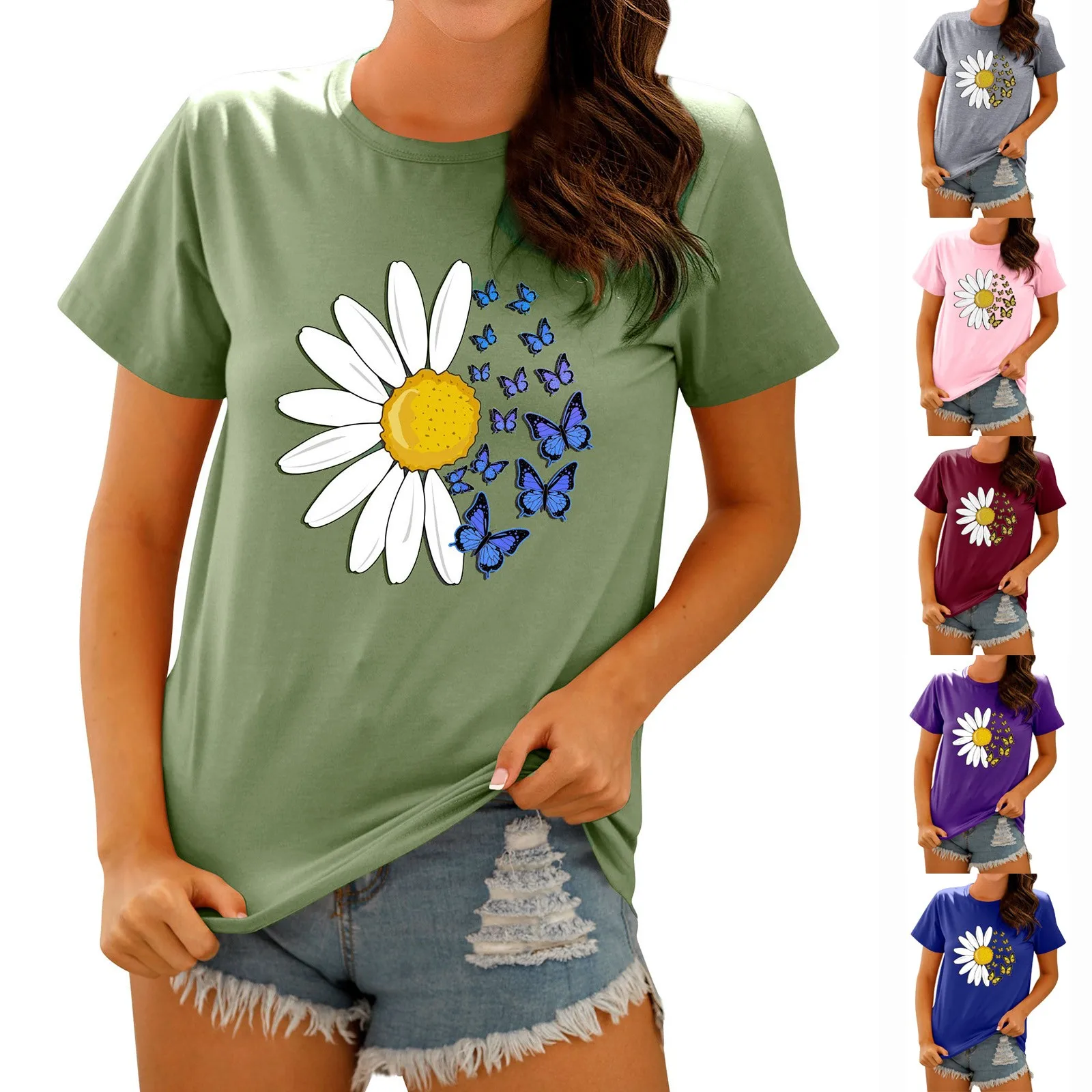 Womens Daily Spring Sunflower Print O Neck Tank Tops Short Sleeve Workout Shirts Long Sleeved Womens Shirt Womens Sleeves Tops
Womens Daily Spring Sunflower Print O Neck Tank Tops Short Sleeve Workout Shirts Long Sleeved Womens Shirt Womens Sleeves Tops