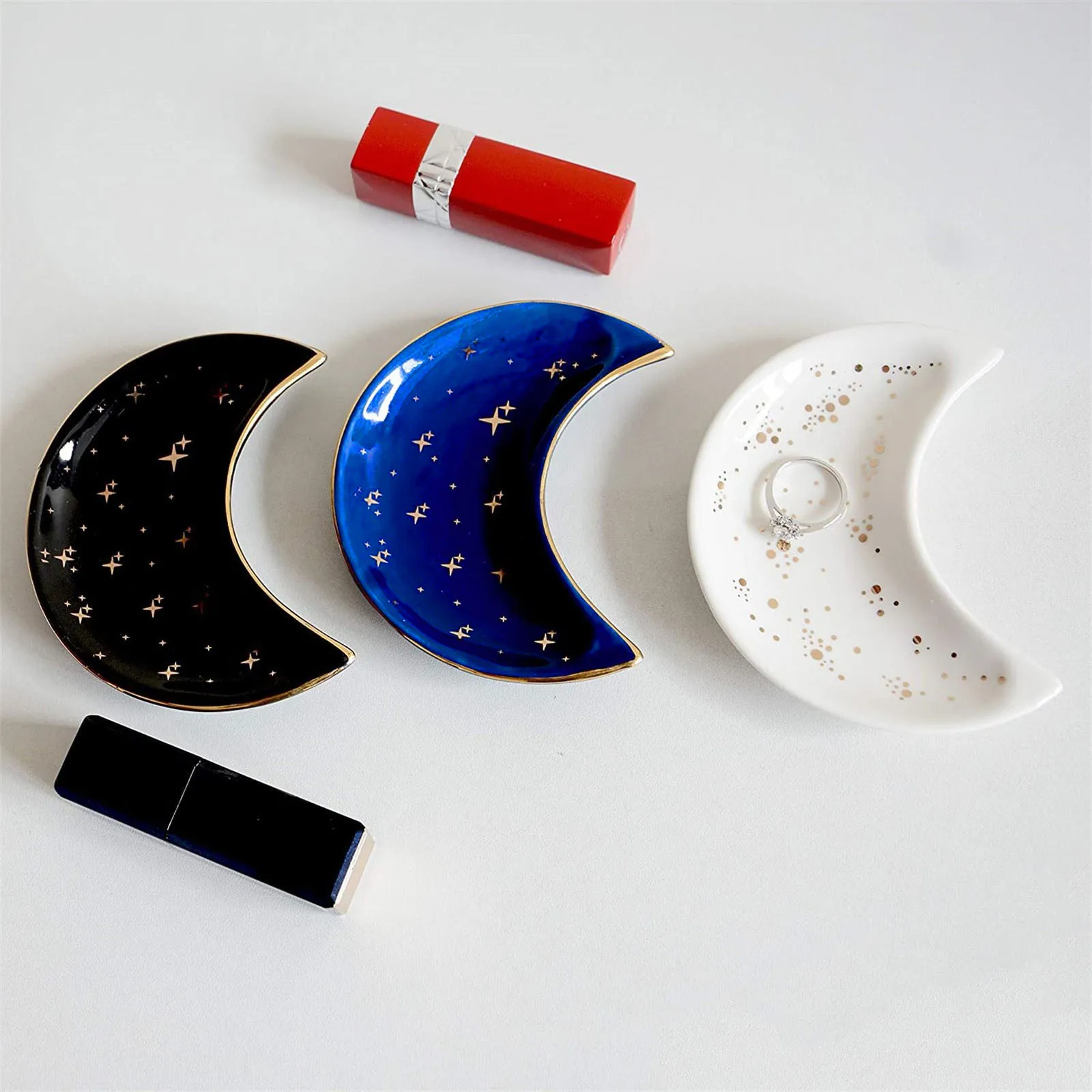 Luxury Ceramic Platter Storage Tray Blue Black White Crescent Moon Jewelry Makeup Brush Storage Decorative Sushi Plate Tray
Luxury Ceramic Platter Storage Tray Blue Black White Crescent Moon Jewelry Makeup Brush Storage Decorative Sushi Plate Tray